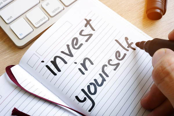 Invest in yourself graphic